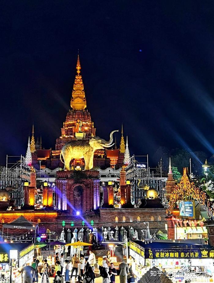 国庆节游西双版纳(一)告庄西双景美丽的夜景