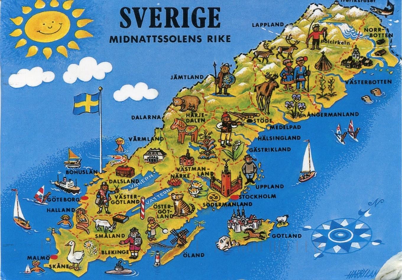 瑞典地理位置地图图片