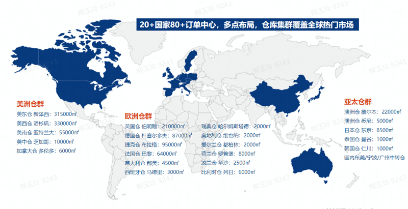 谷仓海外仓全球仓群布局目前,谷仓已将旗下西班牙仓,法国仓,美东仓,美