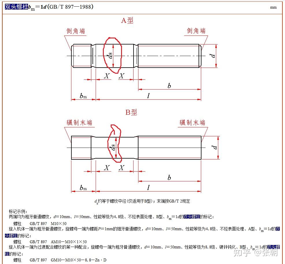 双头螺柱中间光滑部分在紧固件里的尺寸是怎么算来的? - 知乎