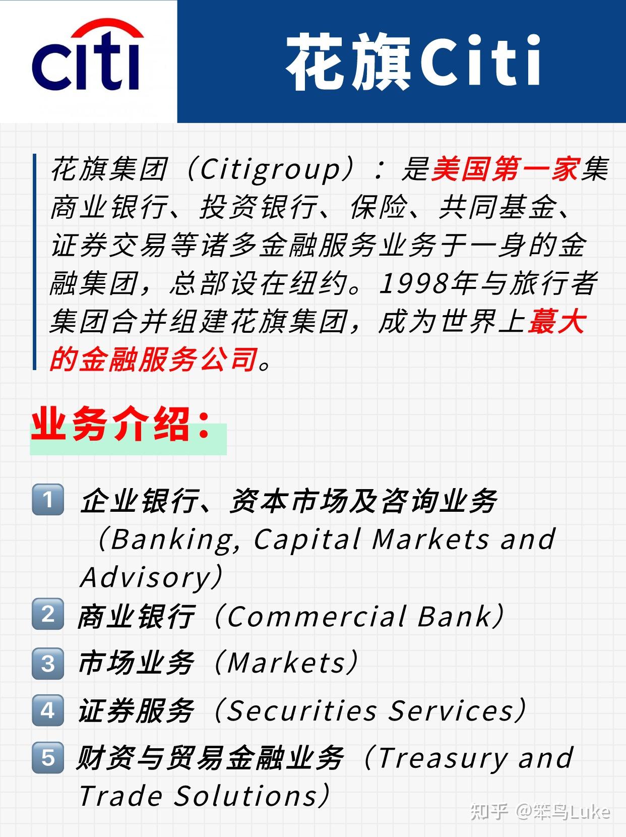 金融圈9大顶级投行！ - 知乎