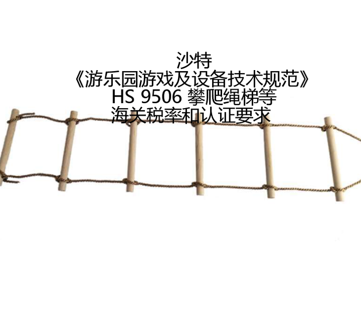 沙特《游乐园游戏及设备技术规范》产品税率和认证要求（三）HS 9506 攀爬绳梯等 - 知乎
