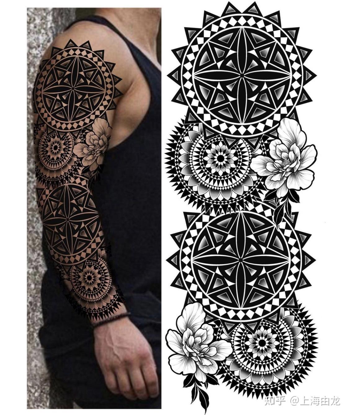 牡丹纹身花臂纹身图案传统纹身风格|纯艺术|其他艺创|武汉铁木针刺青 - 原创作品 - 站酷 (ZCOOL)
