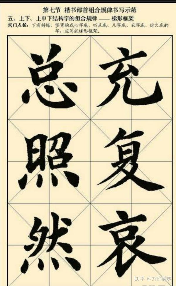 写好汉字 汉字结构组合规律图解 知乎