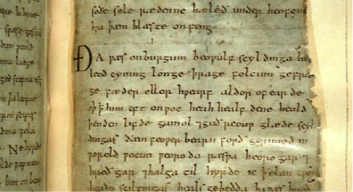 beowulf是现存用古英文(old english)创作的最早的长篇史诗(epic poem