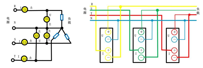 y型接线(三相四线)