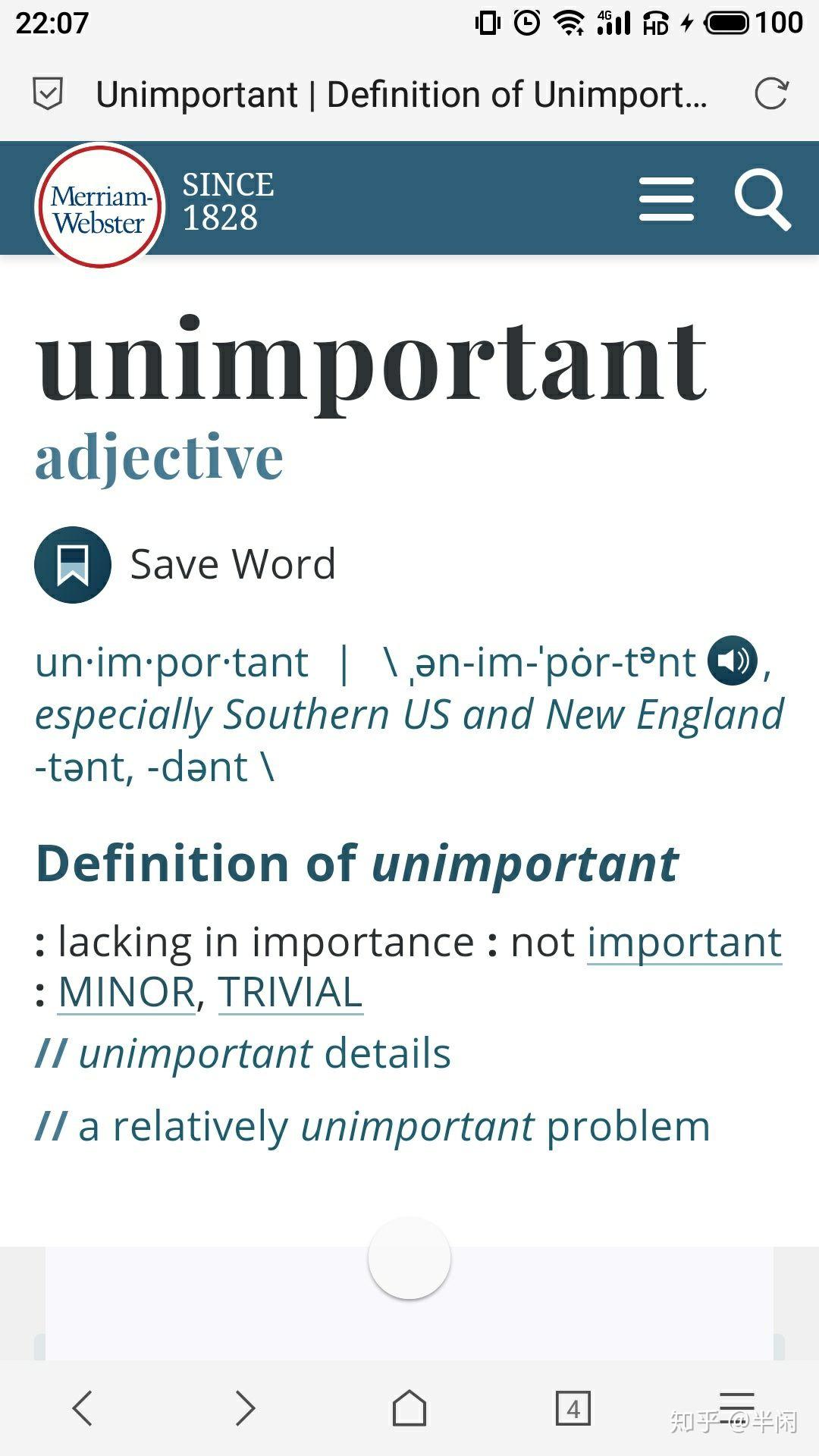 请问unimportant和insignificant有什么区别? - 知乎