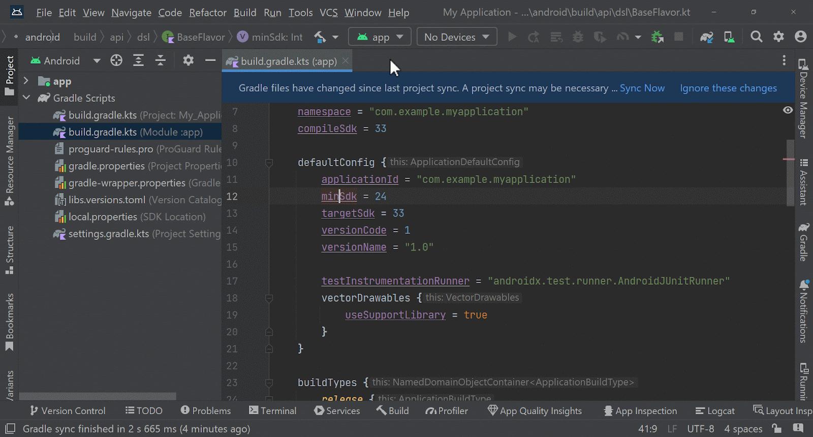 Android studio giraffe 