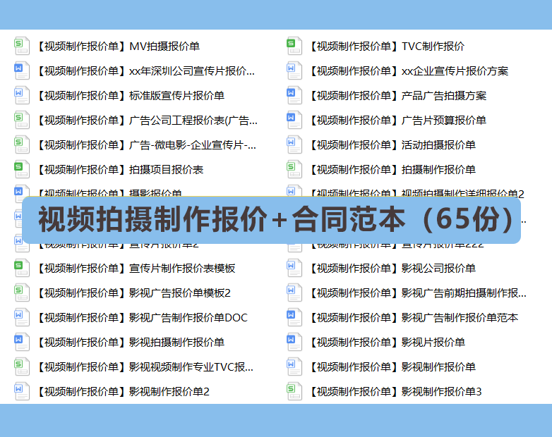 [短视频代运营]短视频代运营报价模板(参考)-微丽宝
