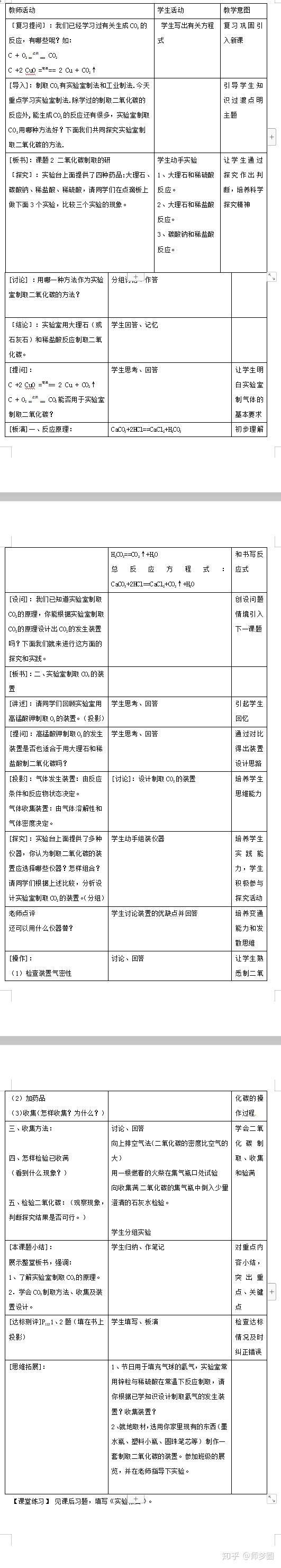 人教五四制11课标版初中化学八年级全册课题2 二氧化碳制取的研究公开课优质课课件教案视频 知乎