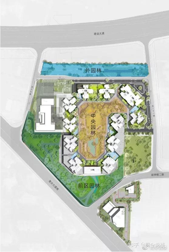 美的东樾湾平面图茶余饭后,不管从小区内部往哪儿走,都有一条从公园到