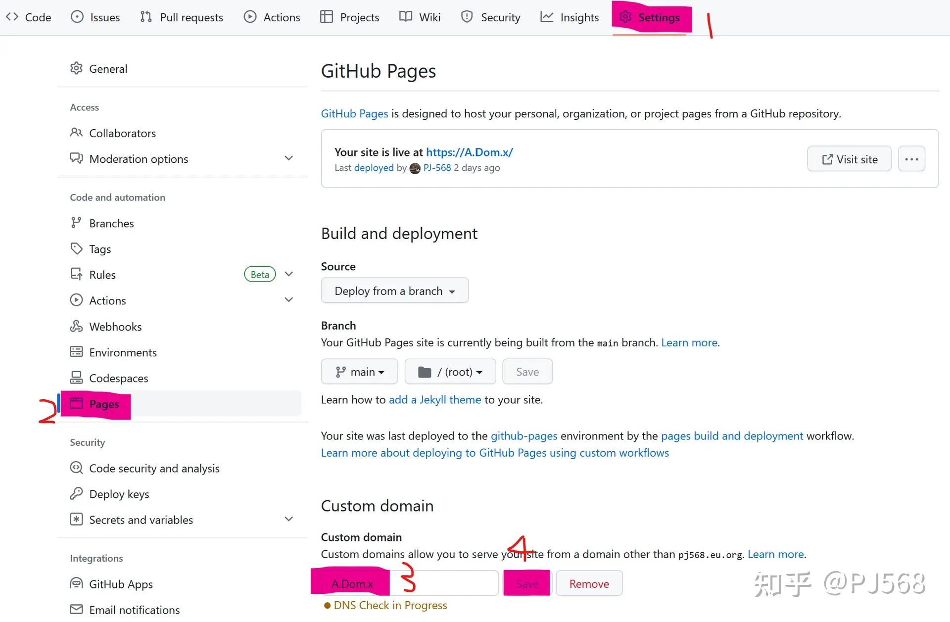 Github Pages 多个子域名访问多个仓库的页面 - 知乎