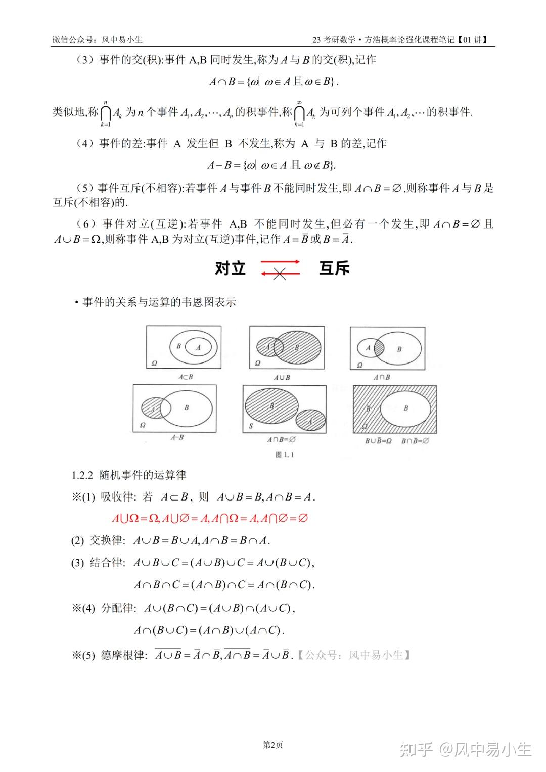 23考研数学方浩概率论强化自制同步讲义及做题本 - 知乎