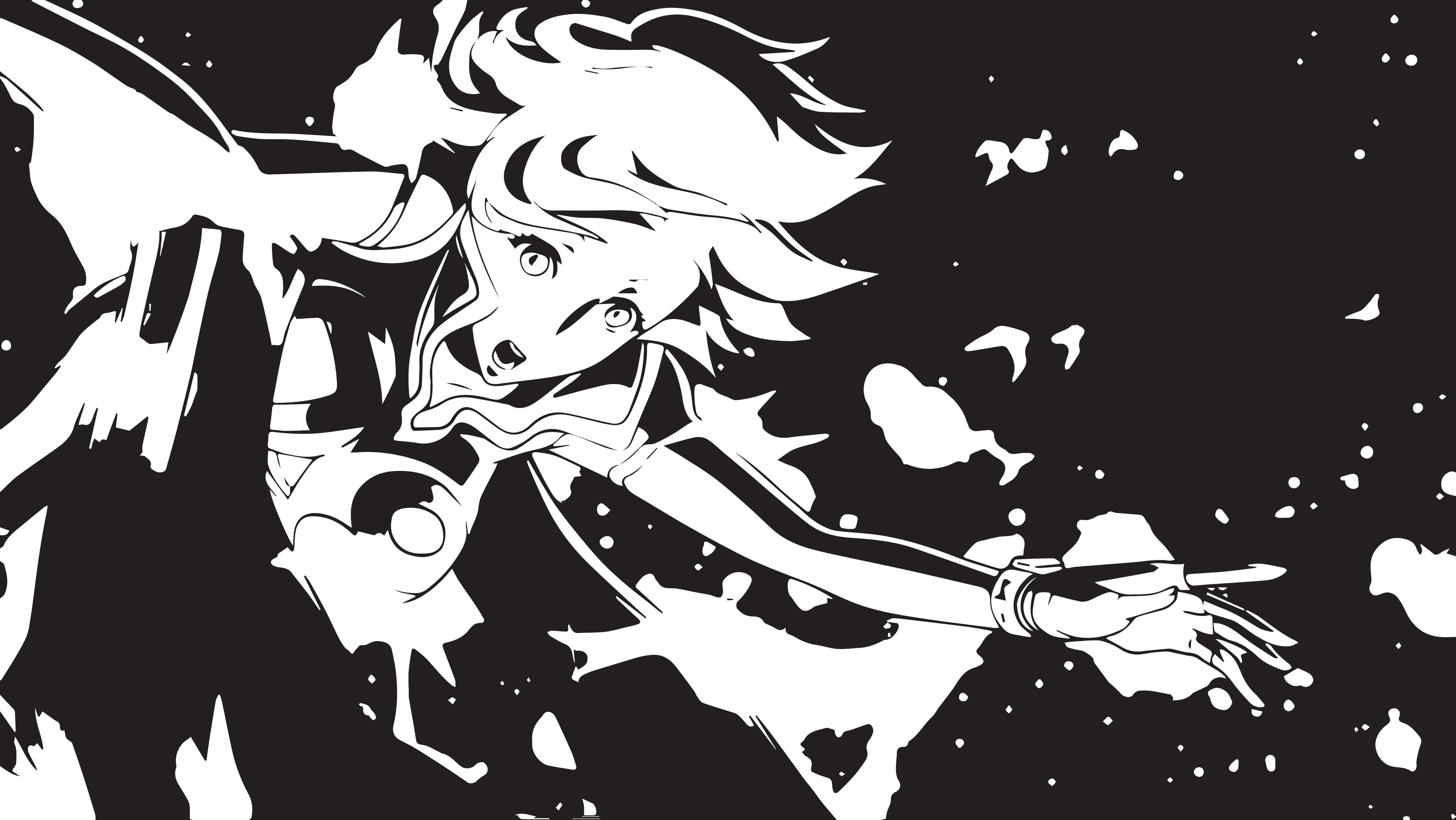 有没有黑白漫画风的电脑壁纸