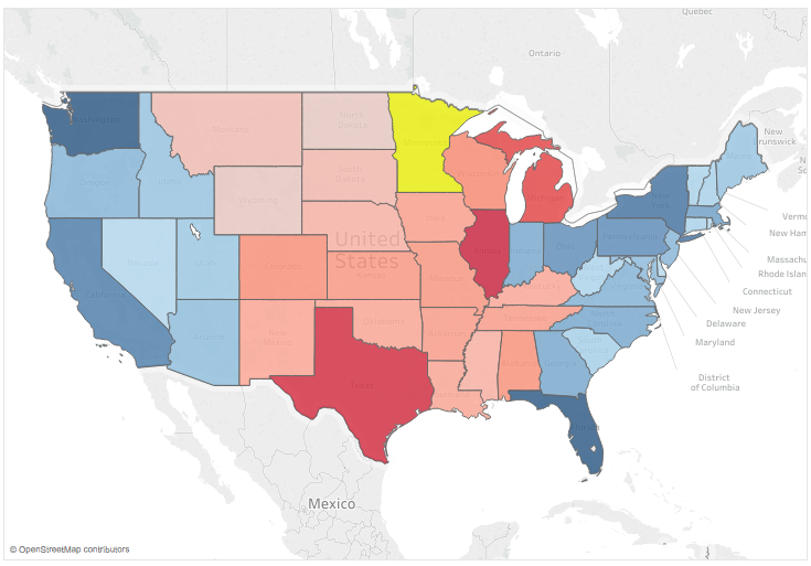 tableau地图多颜色序列地图