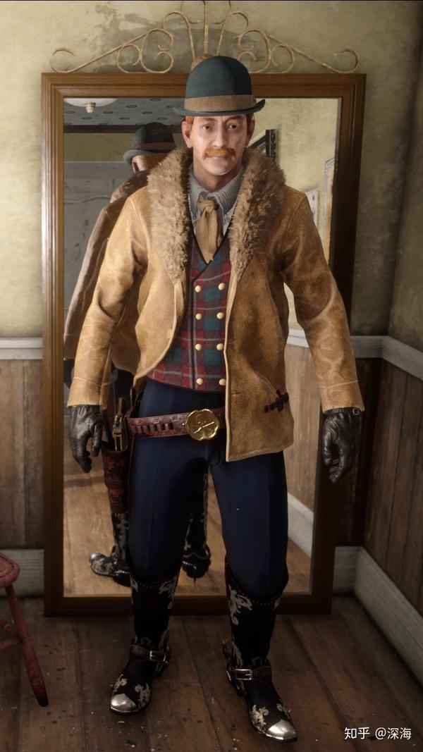 原创荒野大镖客2男牛仔9套基本服装搭配