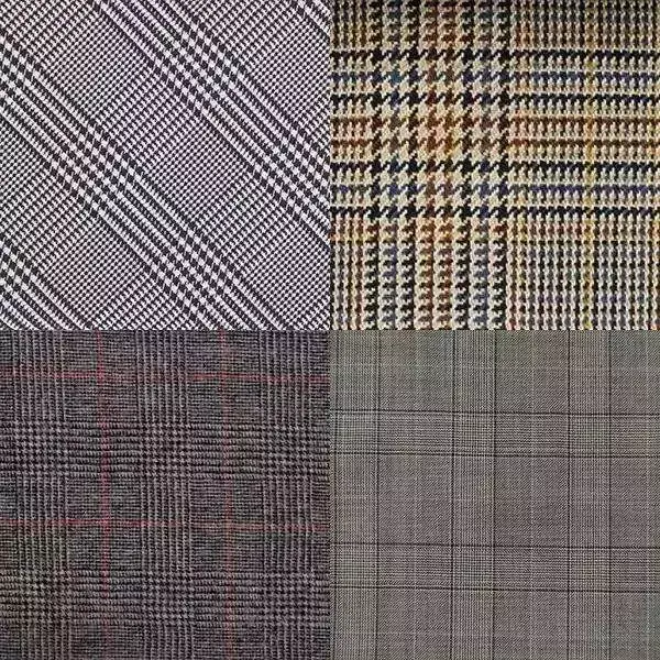 01起源威尔士亲王格是一种由深色和浅色两种线材交织而成的面料花纹.