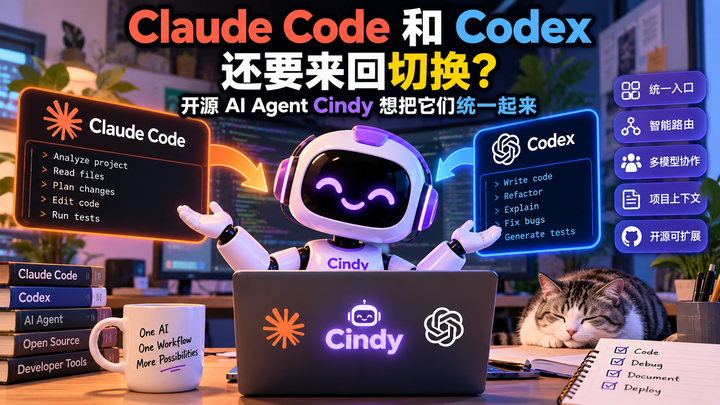 Claude Code 和 Codex 还要来回切换？开源 AI Agent Cindy 想把它们统一起来 - 知乎