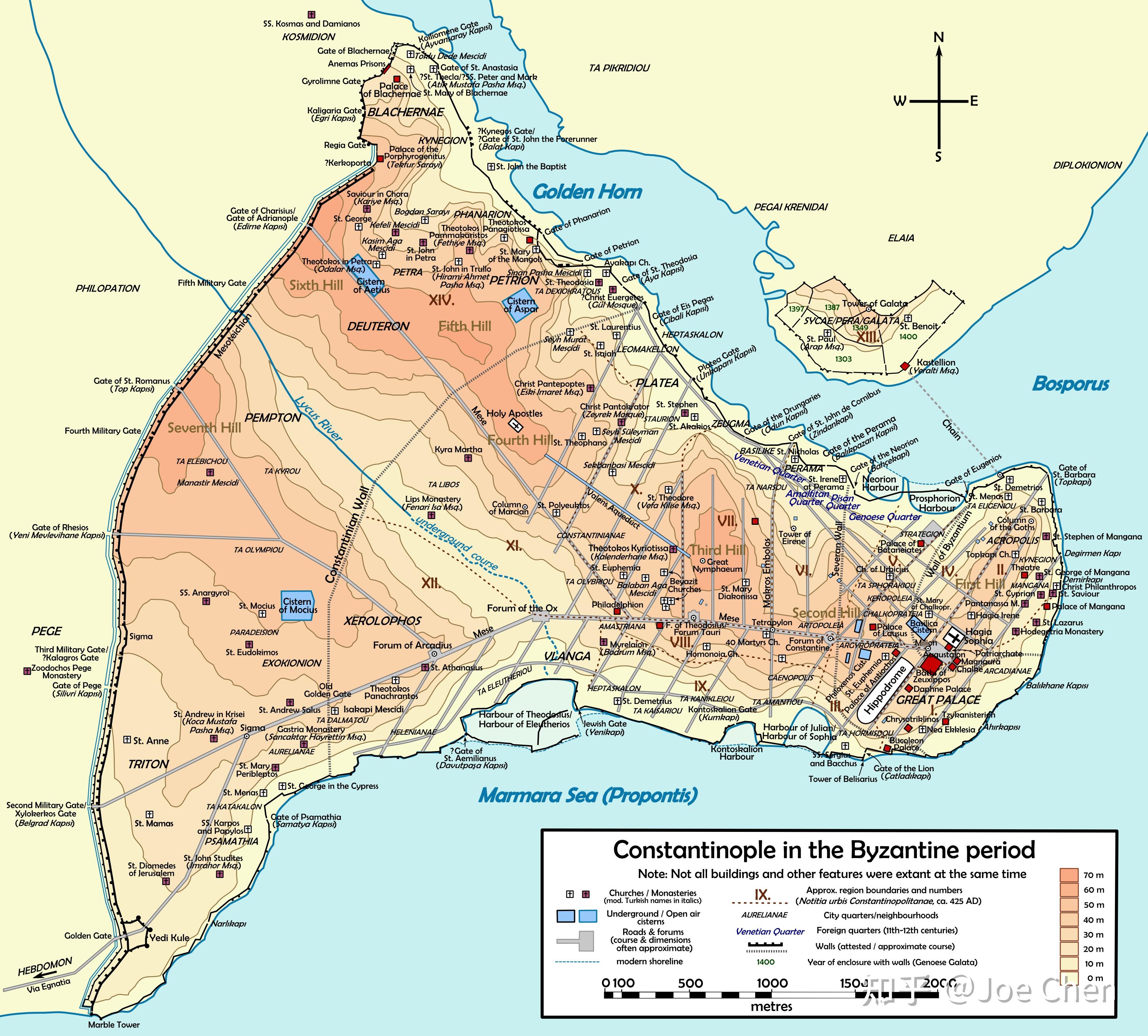 拜占庭时期君士坦丁堡地图