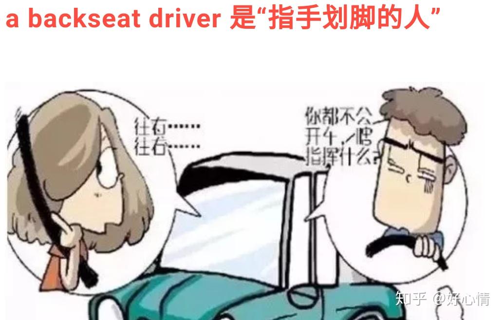 a backseat driver 是什么意思？ 知乎