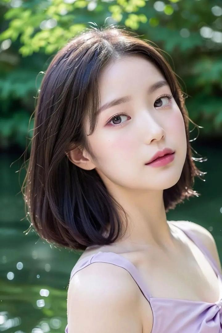 精致优雅气质的短发女孩