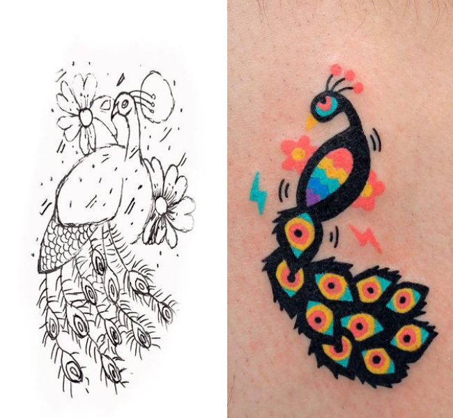 纹身artistzzizziboy这竟然是用手针扎的太酷了吧