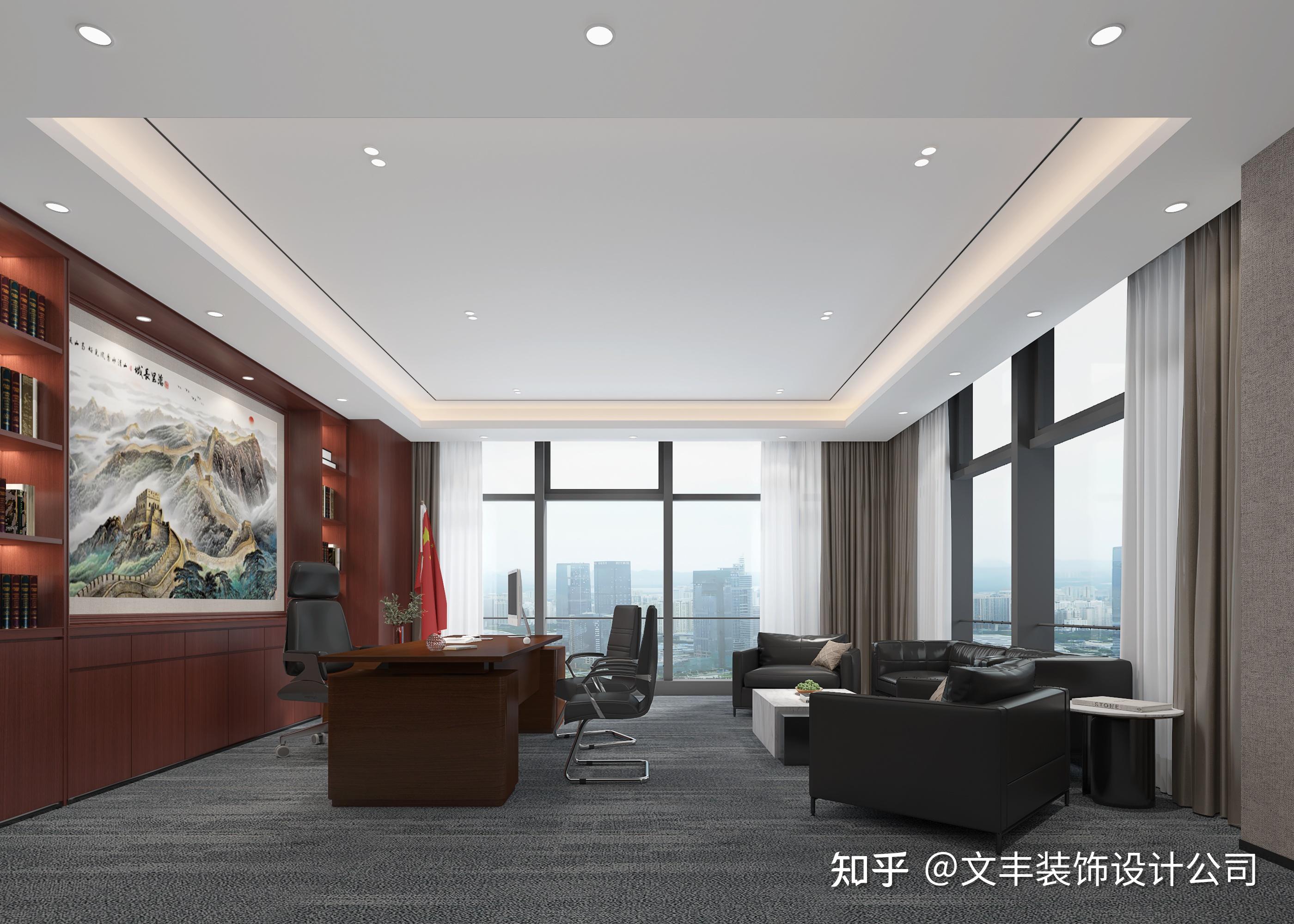 老板、董事长、总经理办公室空间设计效果图免费分享(100套) - 知乎