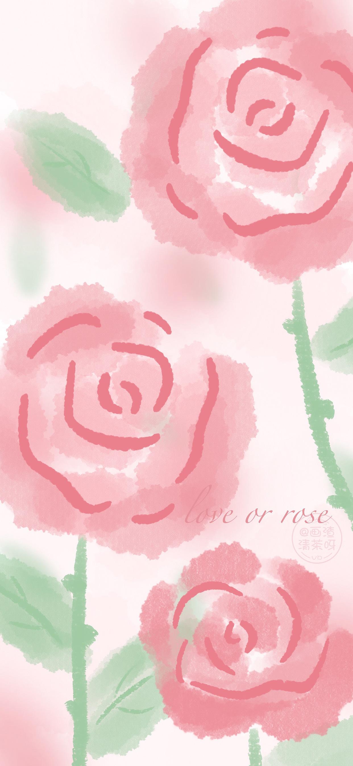 壁纸一组粉红玫瑰壁纸