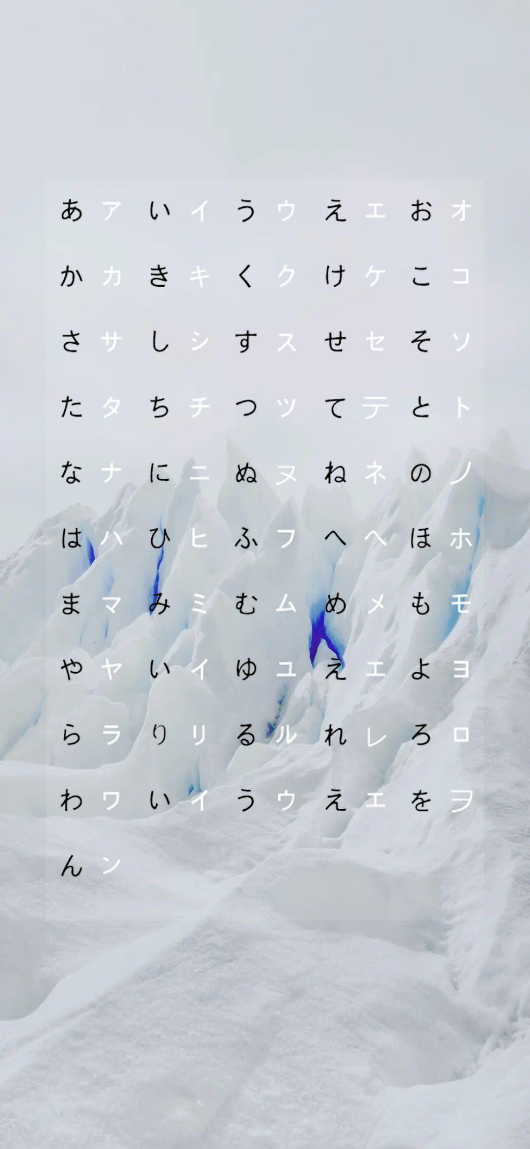 有没有日语五十音图好看的壁纸呢? - 知乎