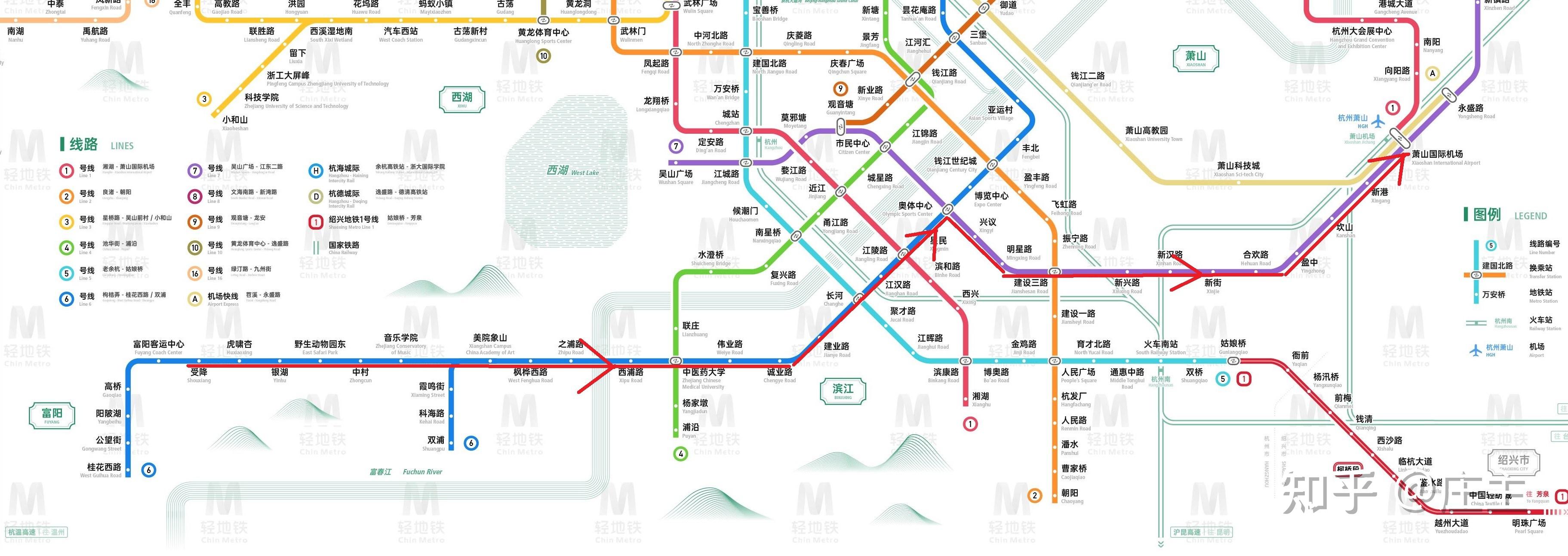 為什麼杭州地鐵的機場快線不在蕭山與6號線換乘