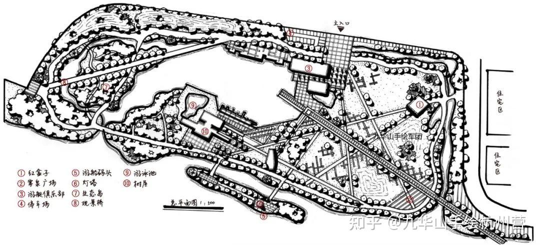 中山岐江公园 平面图图片