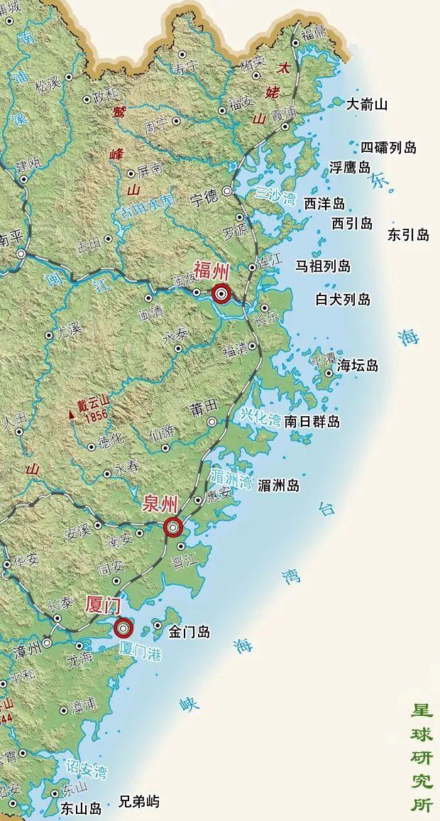 广东福建沿海地图图片