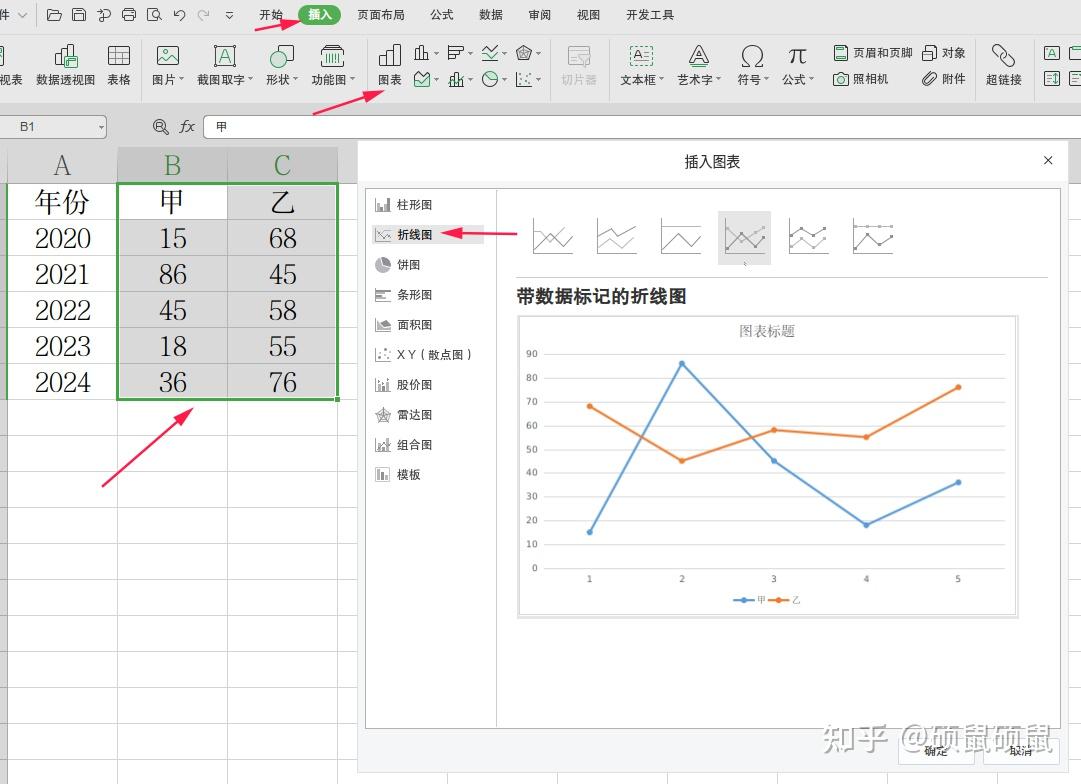 excel图表多个横坐标