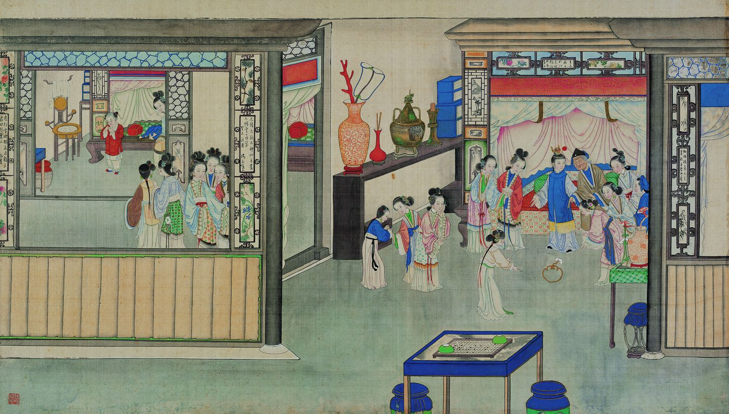 贾珠之妻李氏捧饭,熙凤安箸,王夫人进羹.