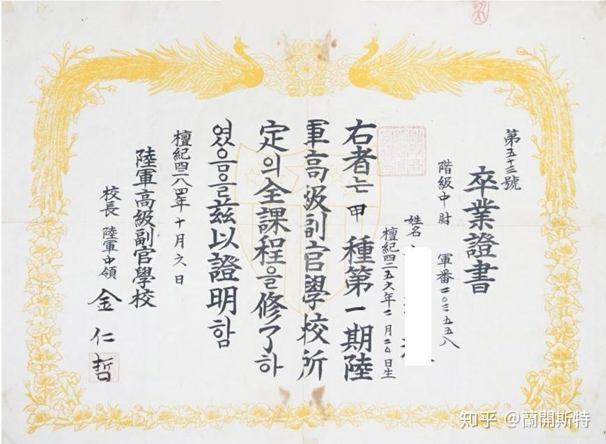 早期韩国汉字卒业证书一览