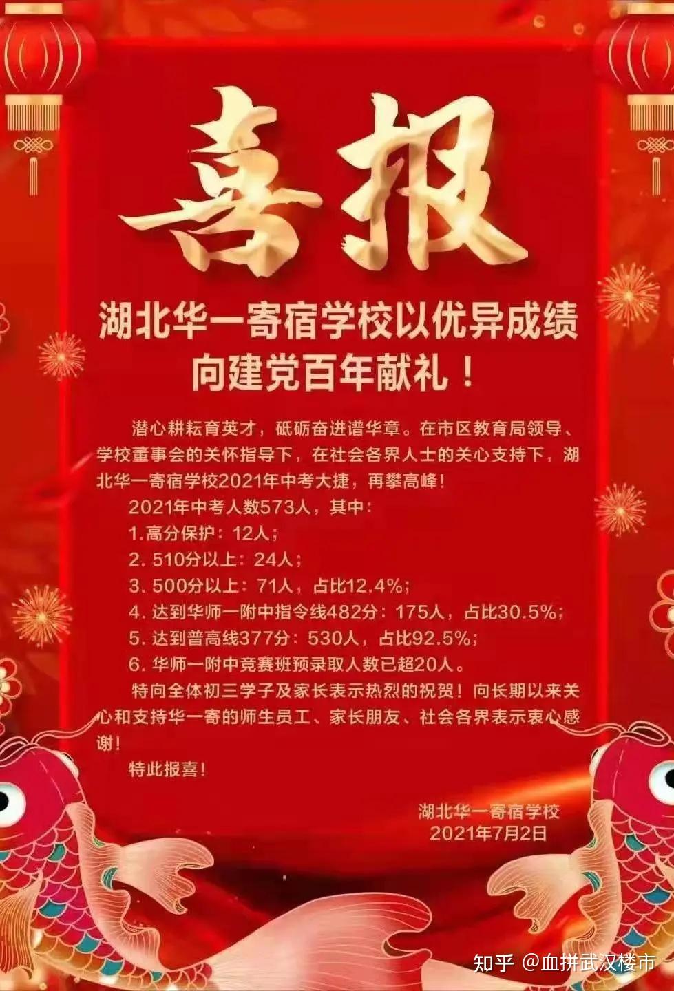 中考放榜武汉排名前列中学周边房价一览