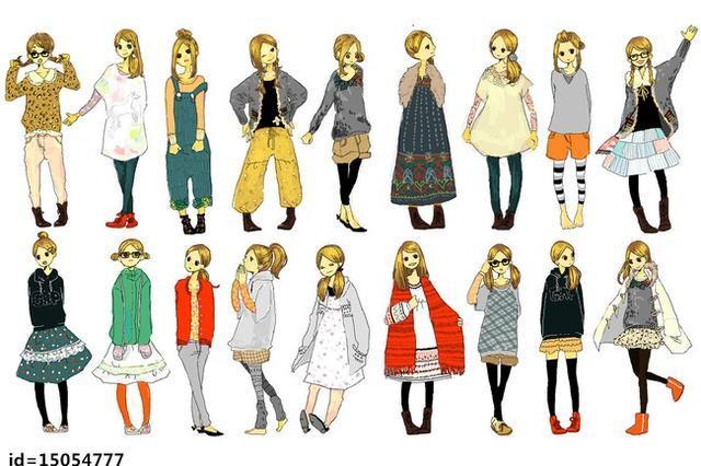 日系搭配,画动漫衣服可参考 - 知乎