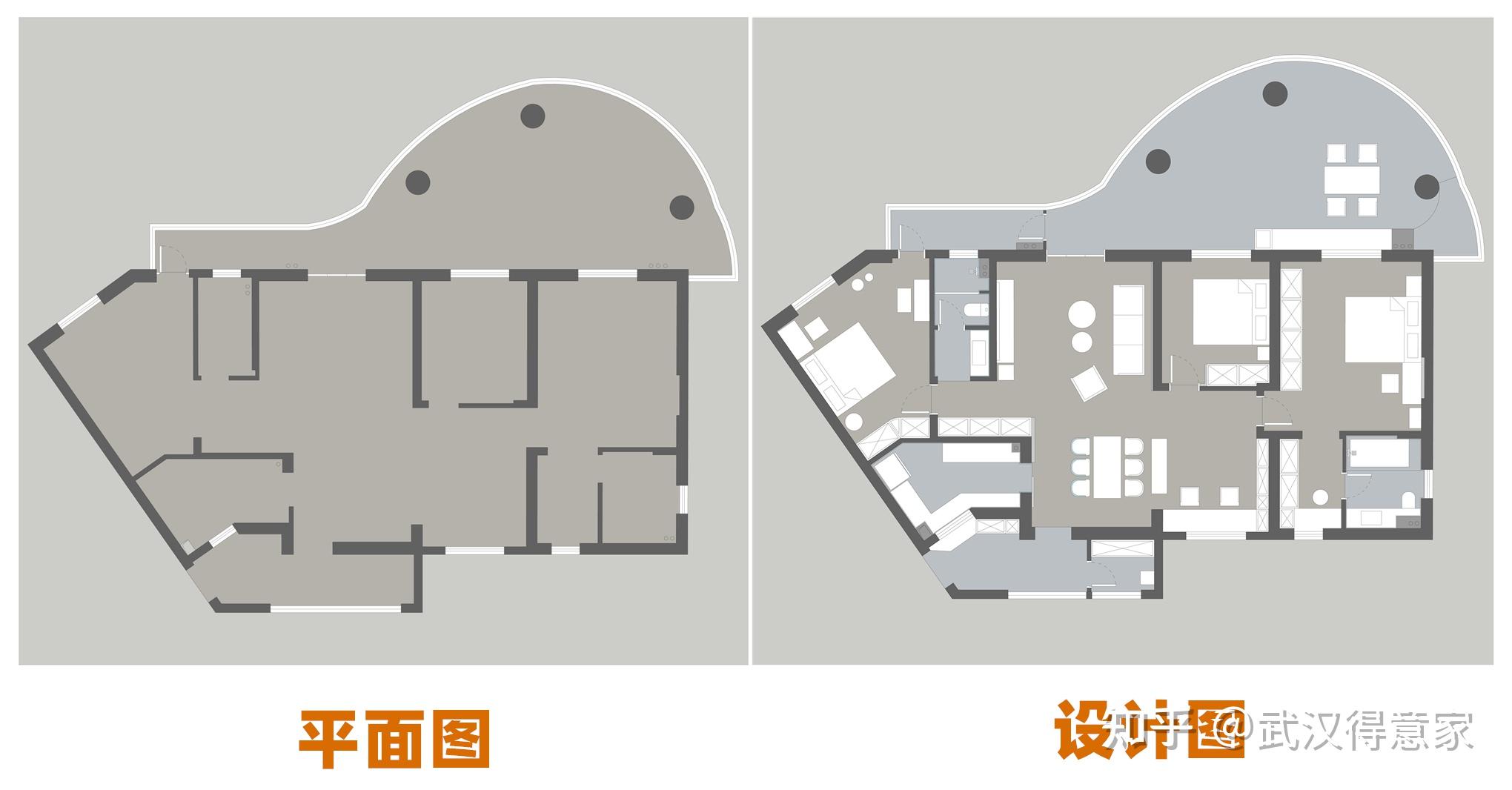 异形平面图办公空间图片