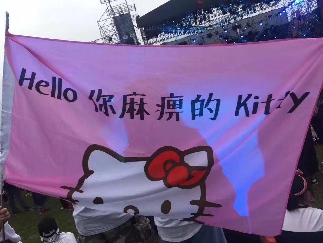 李志《下雨》里那句hello你麻痹的kitty该怎么