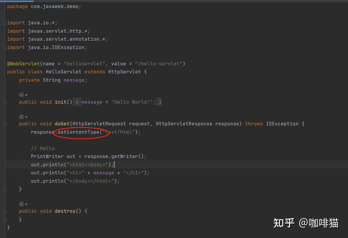  servlet cannot resolve method setcontenttype in