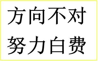 目标加努力达不到预期效果方向不对努力白费