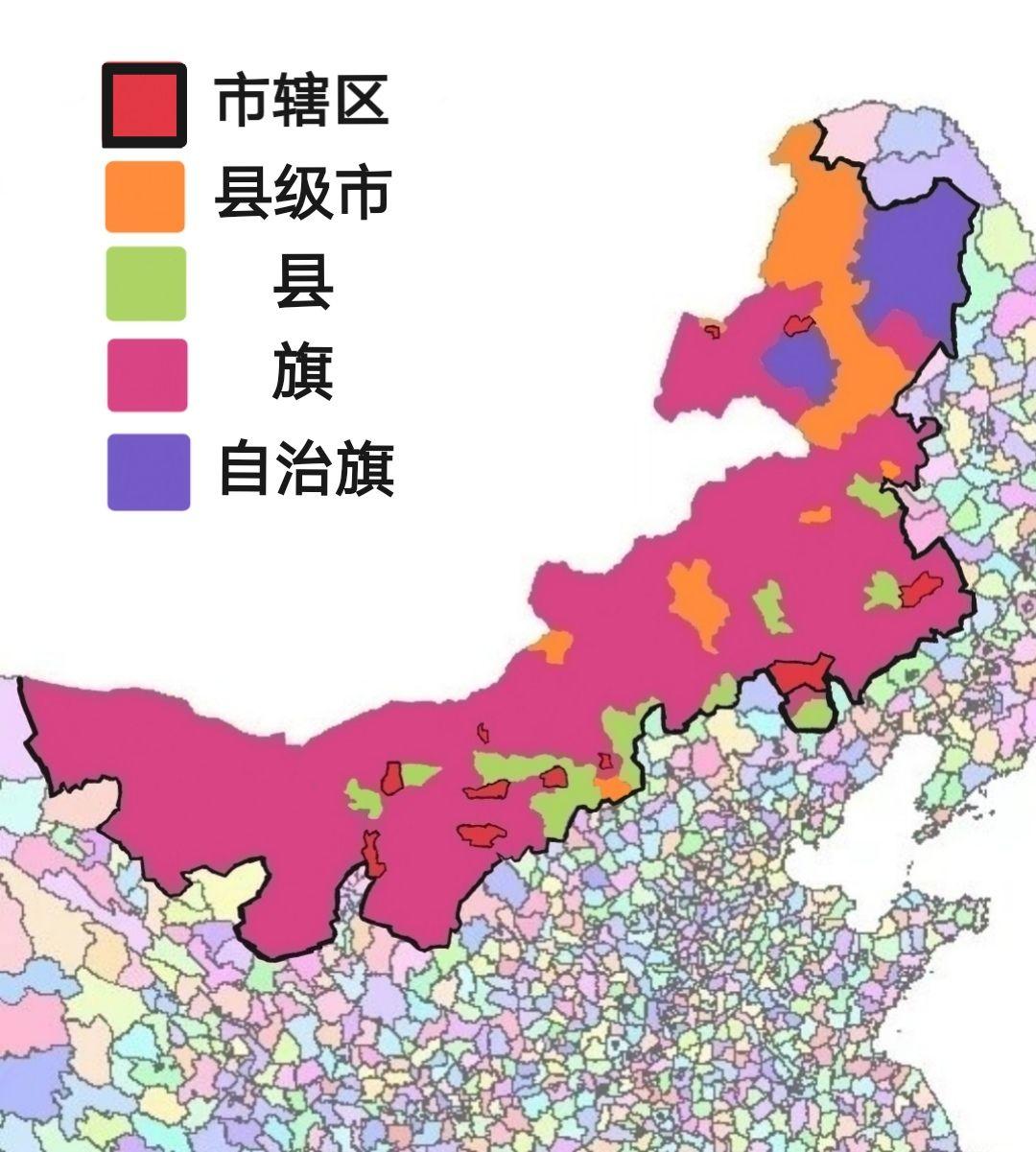 内蒙古区域划分图图片