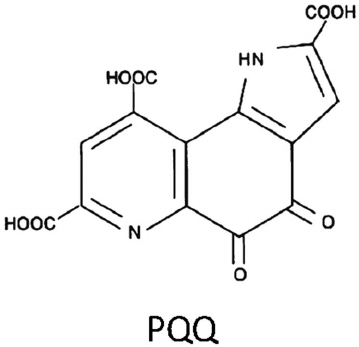 pqq,全名4,5-二氫-4,5二氧-1-氫吡咯並(2,3