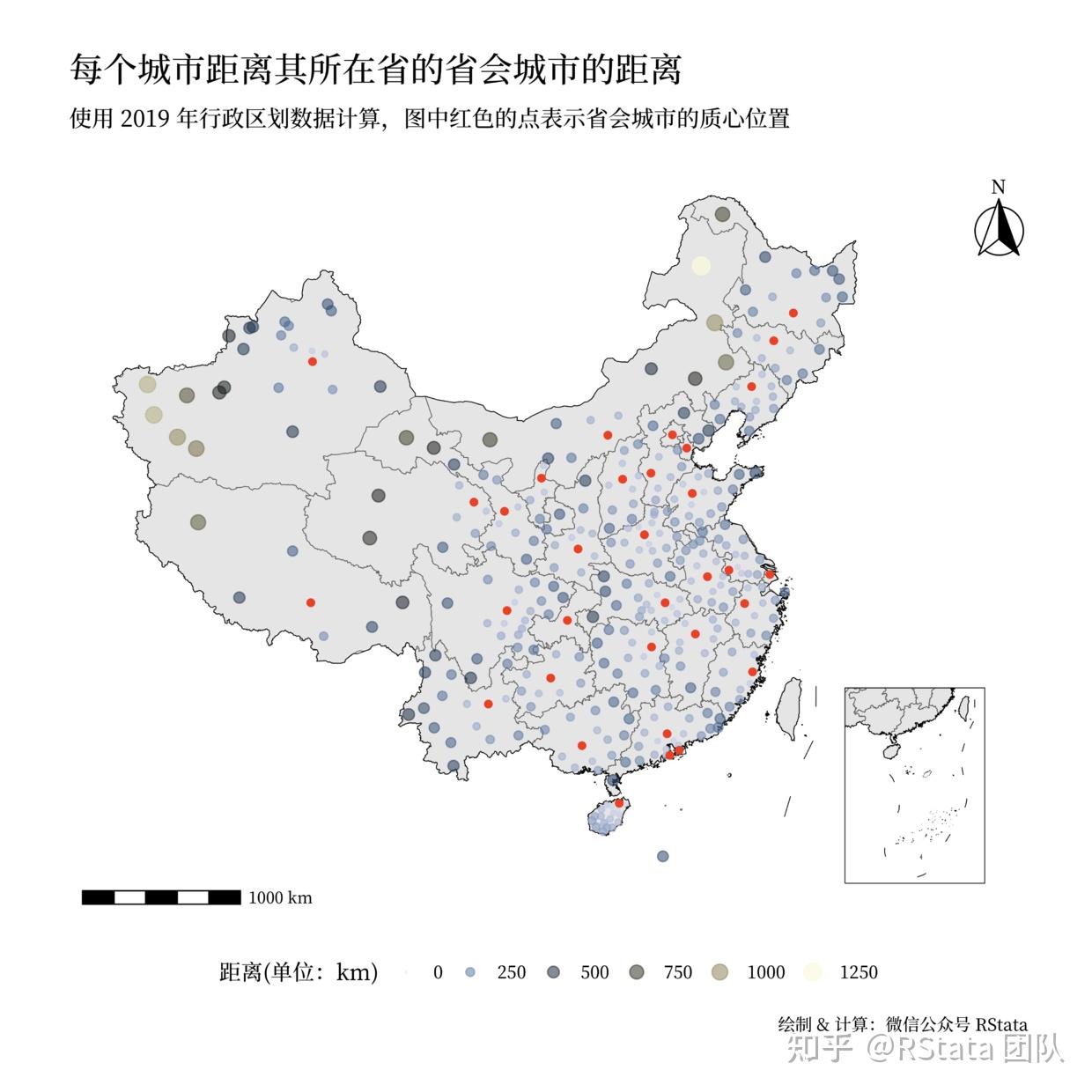 如何计算每个城市或区县距离最近省会城市和距离其所在省的省会城市