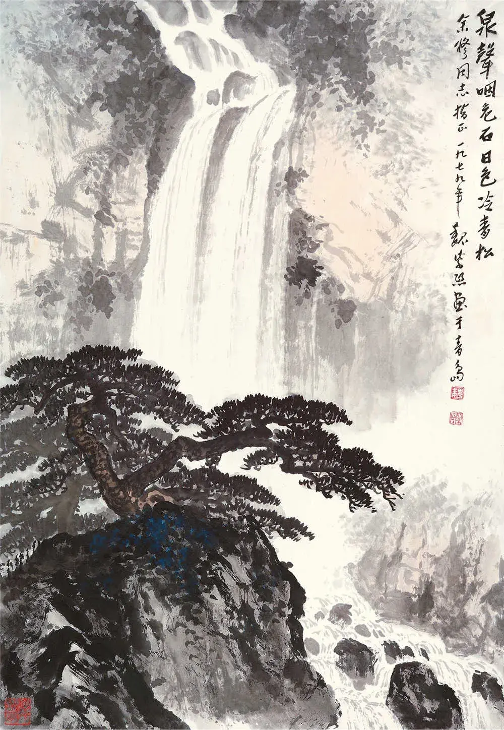 魏紫熙的山水瀑布图,酣畅淋漓,爽快 - 知乎