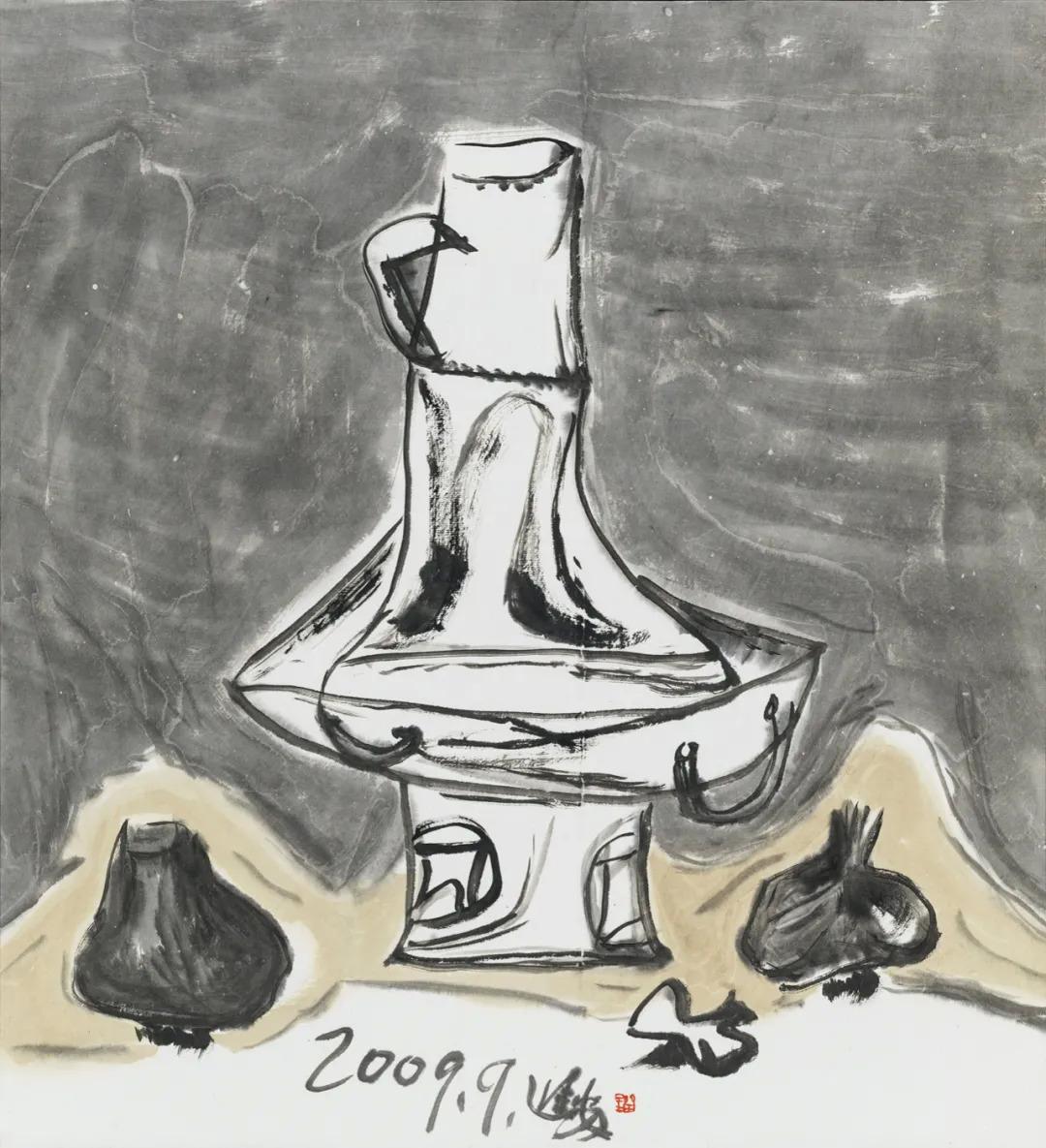 刘进安作品 静物作品技法是一种"自然""外师造化,中得心源","师法自然