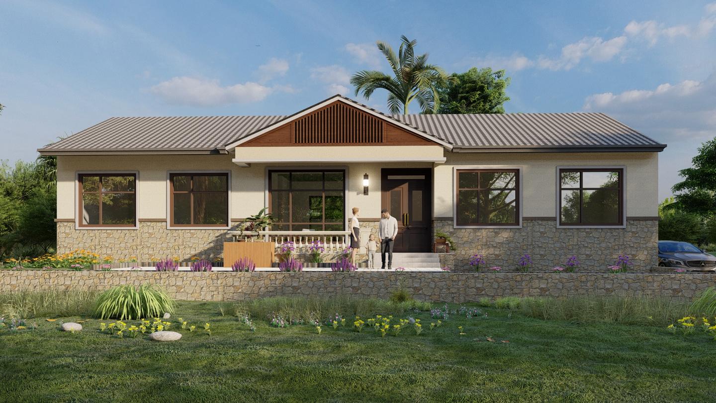 北京平谷一层田园风自建房