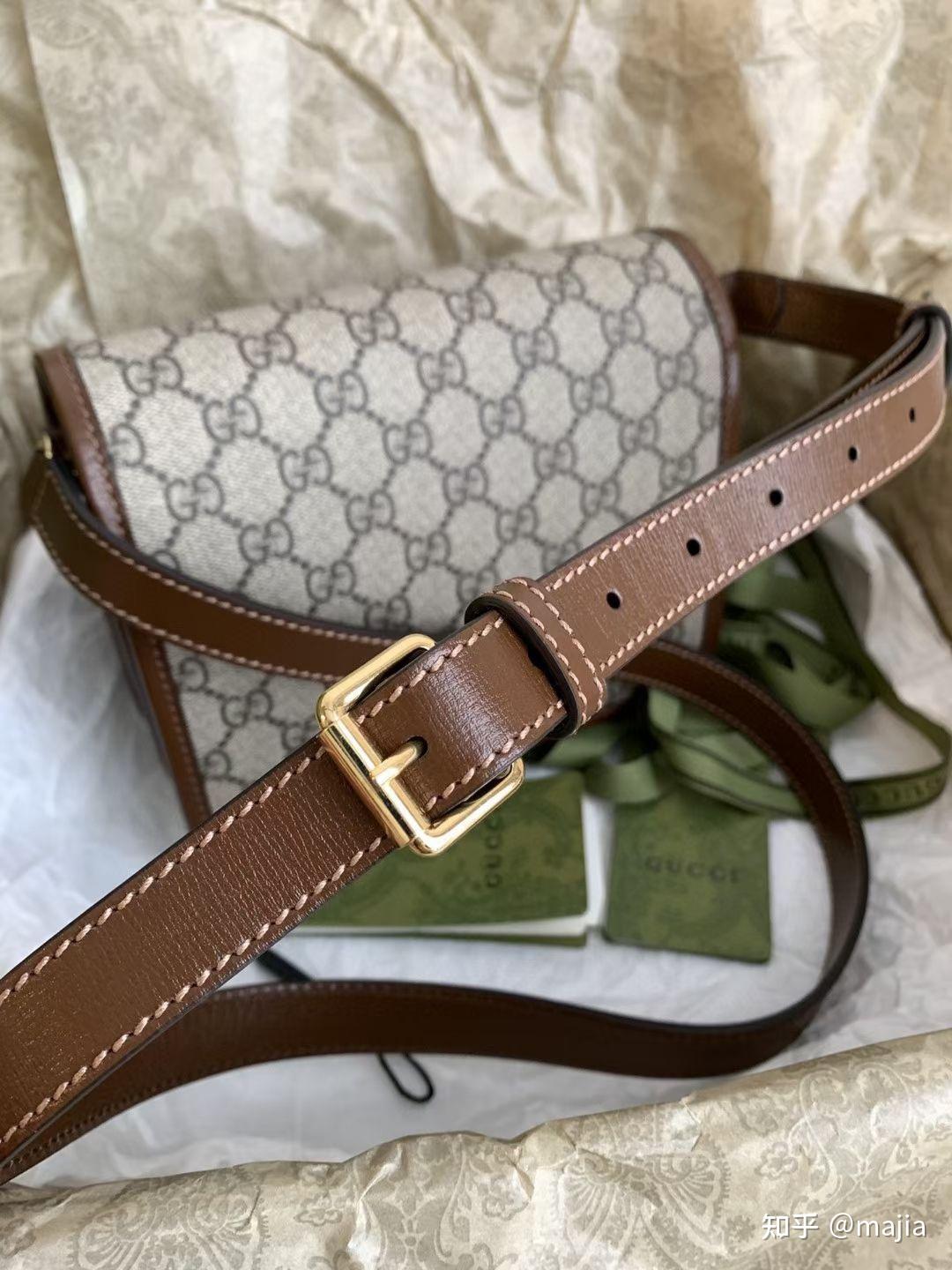 gucci老花料风琴邮差包