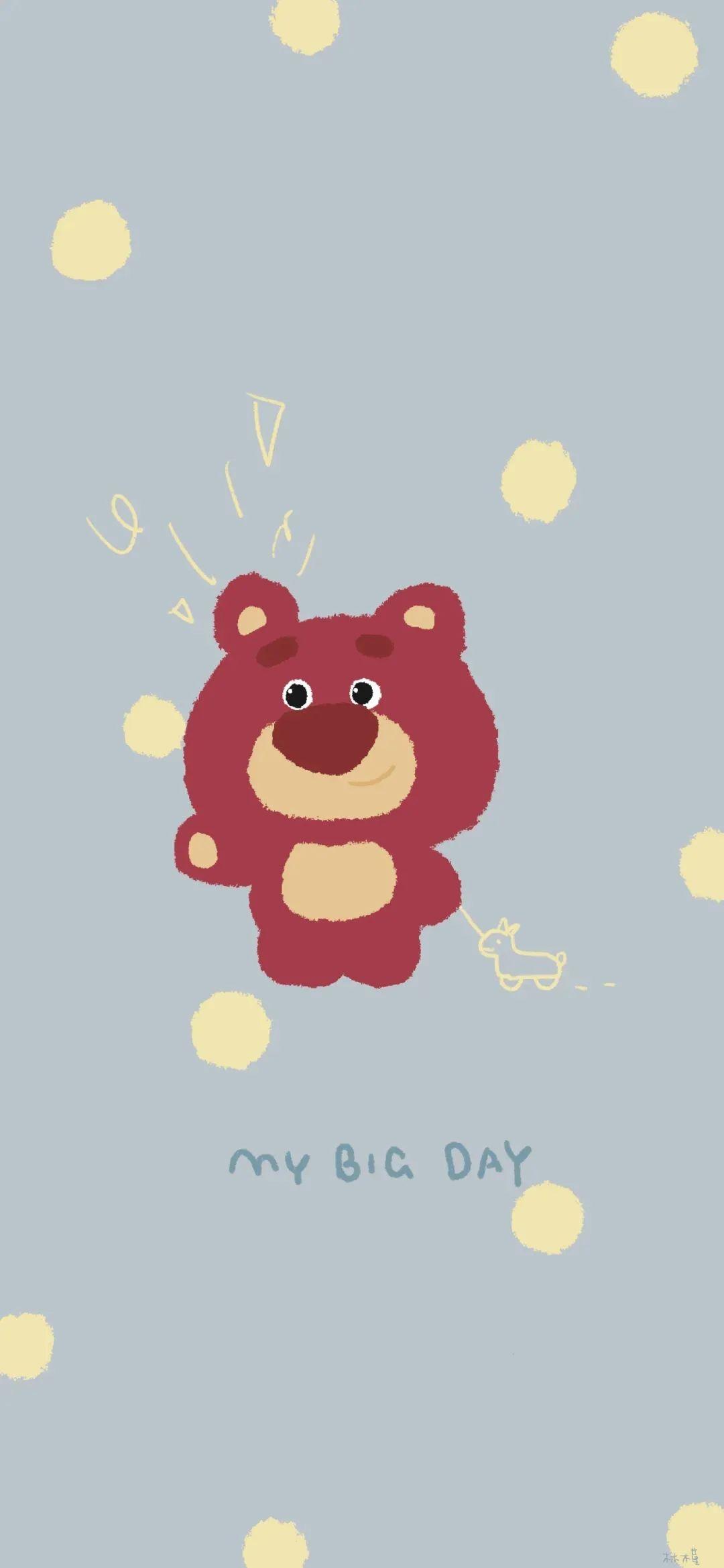 玩具总动员卡通可爱草莓熊高清壁纸2