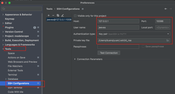 pycharm-ssh